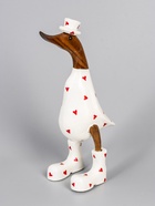 УЦЕНКА Сувенир «Утка в сердечках» дерево 27 см 10987714