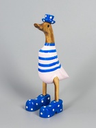 УЦЕНКА Сувенир «Утка в розово-голубой одежде» дерево 13×9×27 см 10987723