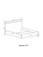 Кровать с ортопедом Николь- 7.16 с ПМ Кашемир сатиновое золото 10940398