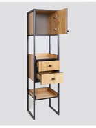 Стеллаж Берген-3  дуб крафт золотой / черный 10940461