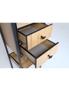 Стеллаж Берген-3  дуб крафт золотой / черный 10940461