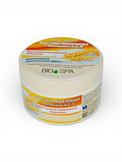 Крем для лица B.J.Bio Spa с ростками пшеницы + витамины А, С, Е, 200 мл