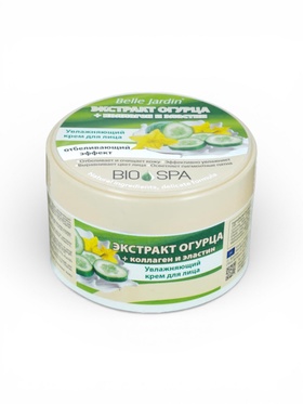 Крем для лица B.J.Bio Spa экстракт огурца + коллаген и эластин, 200 мл