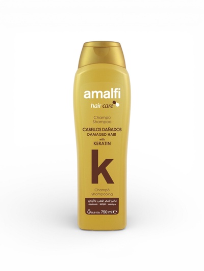 Шампунь для поврежденных волос AMALFI кератиновый, 750 мл