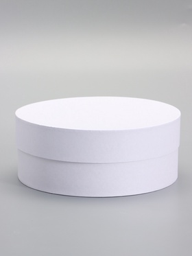 Коробка круглая подарочная белая, 20×8 см  (артикул 10970573)  большой выбор товаров оптом и в розницу по низким ценам с доставкой
