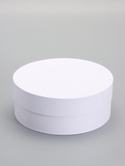 Коробка круглая подарочная белая, 20×8 см - фото 68979203