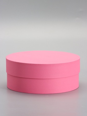 Коробка круглая подарочная розовая, 20×8 см  (артикул 10970574)  большой выбор товаров оптом и в розницу по низким ценам с доставкой