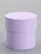 Шляпная коробка подарочная сирень, круглая, 10×10 см - фото 68979209