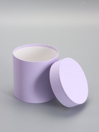 Шляпная коробка подарочная сирень, круглая, 15×15 см - фото 68979213