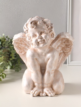 Фигура полистоун «Ангел улыбается», 29 см  (артикул 10982255)  большой выбор товаров оптом и в розницу по низким ценам с доставкой