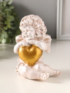 Фигурка полистоун «Ангелочек с сердцем сидит», 14×13×10 см  (артикул 10982258)  большой выбор товаров оптом и в розницу по низким ценам с доставкой