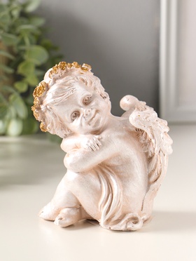 Фигурка полистоун «Ангелочек сидит», 13×10×8 см  (артикул 10982259)  большой выбор товаров оптом и в розницу по низким ценам с доставкой