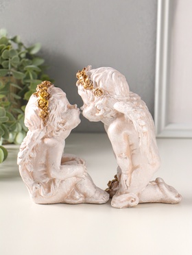 Фигурка полистоун «Ангелочки целуются», 16×17×10 см  (артикул 10982262)  большой выбор товаров оптом и в розницу по низким ценам с доставкой