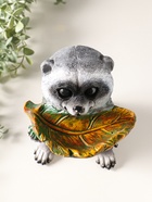 Копилка для денег с подставкой для мелочей «Енот», полистоун, 26×17×19 см - фото 809482462