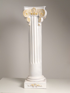 Колонна декоративная, 120 см, белый с золотом, полистоун  (артикул 10982266)  большой выбор товаров оптом и в розницу по низким ценам с доставкой