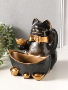 Копилка для денег с подставкой для мелочей «Кот Манэки-Нэко», полистоун, 24×21×25 см - фото 68979304