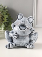 Копилка для денег полистоун «Лягушонок», 16 см, серый камень - фото 809482503