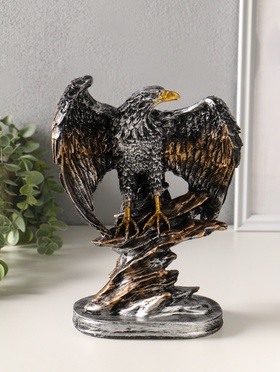 Фигура полистоун «Орёл на камне расправил крылья», 25×19 см  (артикул 10982279)  большой выбор товаров оптом и в розницу по низким ценам с доставкой