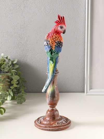 Фигура полистоун «Попугай», 33×12×12 см