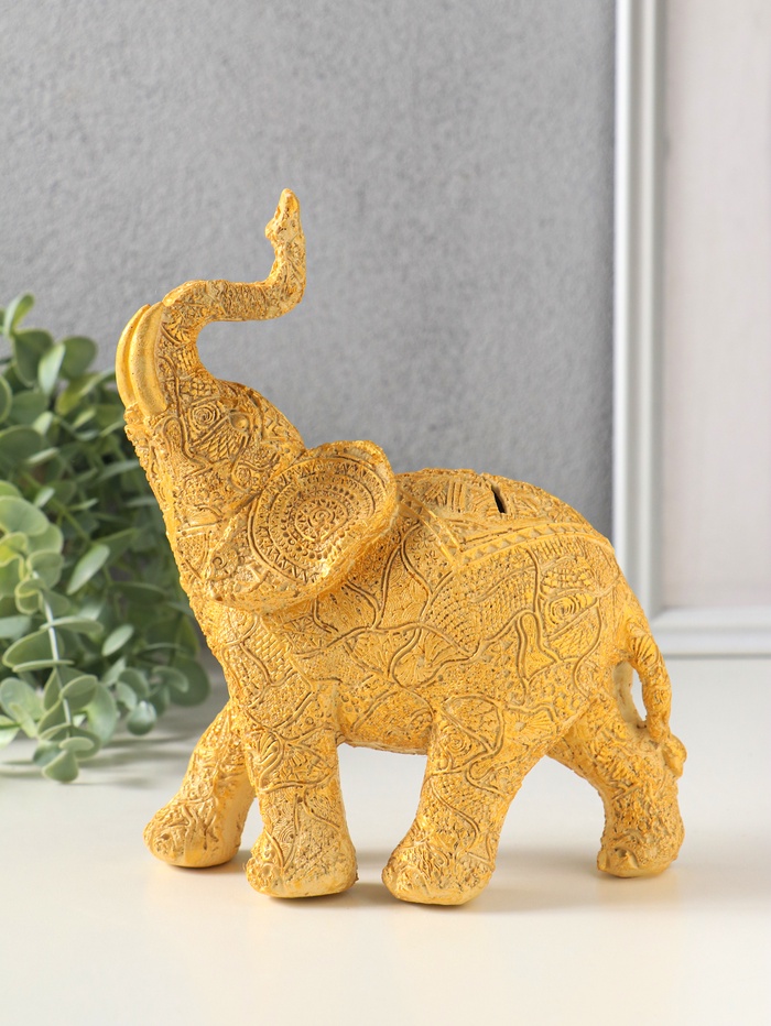 Копилка для денег полистоун «Слон ажурный», 20×17 см - Фото 1