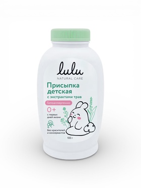 Присыпка детская LULU с экстрактами трав, 100 г 10985626