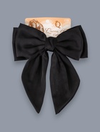 УЦЕНКА Заколка-автомат для волос "Джулия" двойной бант, 18х15 см, чёрный - Фото 1