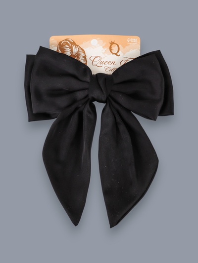 УЦЕНКА Заколка-автомат для волос "Джулия" двойной бант, 18х15 см, чёрный