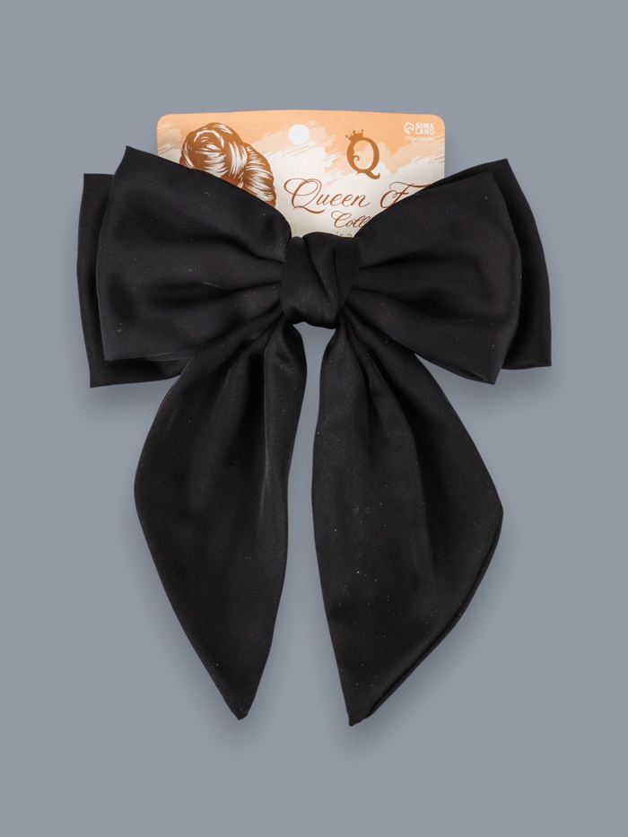 УЦЕНКА Заколка-автомат для волос "Джулия" двойной бант, 18х15 см, чёрный - Фото 1