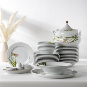 {{photo.Alt || photo.Description || 'УЦЕНКА Сервиз столовый Добрушский завод «Идиллия. Стрекоза», 37 предметов, фарфор, белый'}}