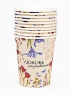 Стакан одноразовый бумажный «Любовь согревает», цветы, 250 мл (комплект 10 шт) - фото 68979397