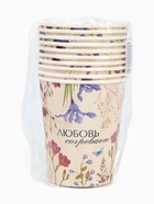 Стакан одноразовый бумажный «Любовь согревает», цветы, 250 мл (10 шт) - фото 809502137