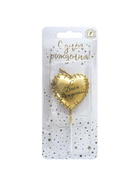 Свеча в торт «С Днем Рождения», золотая 10981635