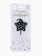 Свеча в торт «С днем рождения», черная - Фото 3