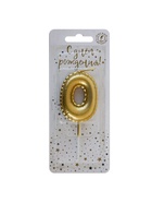 Свеча в торт на шпажке «Воздушая цифра», цифра 0, золото  (артикул 10981642)  большой выбор товаров оптом и в розницу по низким ценам с доставкой