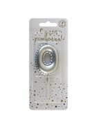 Свеча в торт на шпажке «Воздушая цифра», цифра 0, серебро  (артикул 10981653)  большой выбор товаров оптом и в розницу по низким ценам с доставкой