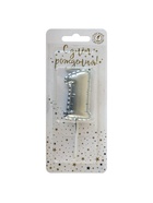 Свеча в торт на шпажке «Воздушая цифра», цифра 1, серебро  (артикул 10981654)  большой выбор товаров оптом и в розницу по низким ценам с доставкой