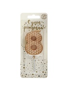 Свеча в торт на шпажке «Жемчужная», цифра 8, шампань  (артикул 10981665)  большой выбор товаров оптом и в розницу по низким ценам с доставкой