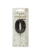 Свеча в торт «Черные брызги», цифра 0  (артикул 10981667)  большой выбор товаров оптом и в розницу по низким ценам с доставкой