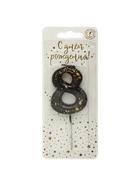 Свеча в торт «Черные брызги», цифра 8  (артикул 10981676)  большой выбор товаров оптом и в розницу по низким ценам с доставкой