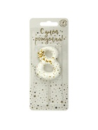 Свеча в торт «Белые брызги», цифра 8 - фото 121229963