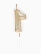 Свеча в торт на шпажке «Жемчужная», цифра 1, шампань - Фото 4