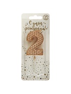 Свеча в торт на шпажке «Жемчужная», цифра 2, шампань  (артикул 10981692)  большой выбор товаров оптом и в розницу по низким ценам с доставкой