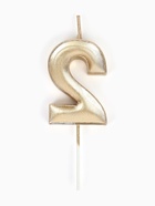 Свеча в торт на шпажке «Жемчужная», цифра 2, шампань - Фото 4