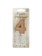 Свеча в торт на шпажке «Жемчужная», цифра 4, шампань  (артикул 10981694)  большой выбор товаров оптом и в розницу по низким ценам с доставкой