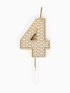 Свеча в торт на шпажке «Жемчужная», цифра 4, шампань  (артикул 10981694)  большой выбор товаров оптом и в розницу по низким ценам с доставкой