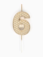 Свеча в торт на шпажке «Жемчужная», цифра 6, шампань  (артикул 10981696)  большой выбор товаров оптом и в розницу по низким ценам с доставкой