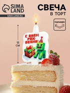 Свеча в торт «С днем рождения» 10981704