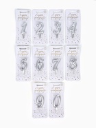 Свечи для торта цифры «Серебряные», 50 штук в шоу-боксе - Фото 4