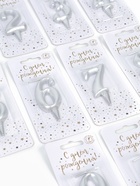 Свечи для торта цифры «Серебряные», 50 штук в шоу-боксе - Фото 5