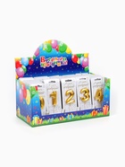 Свечи для торта цифры «Золотые витые», 50 шт. в шоу-боксе - Фото 2